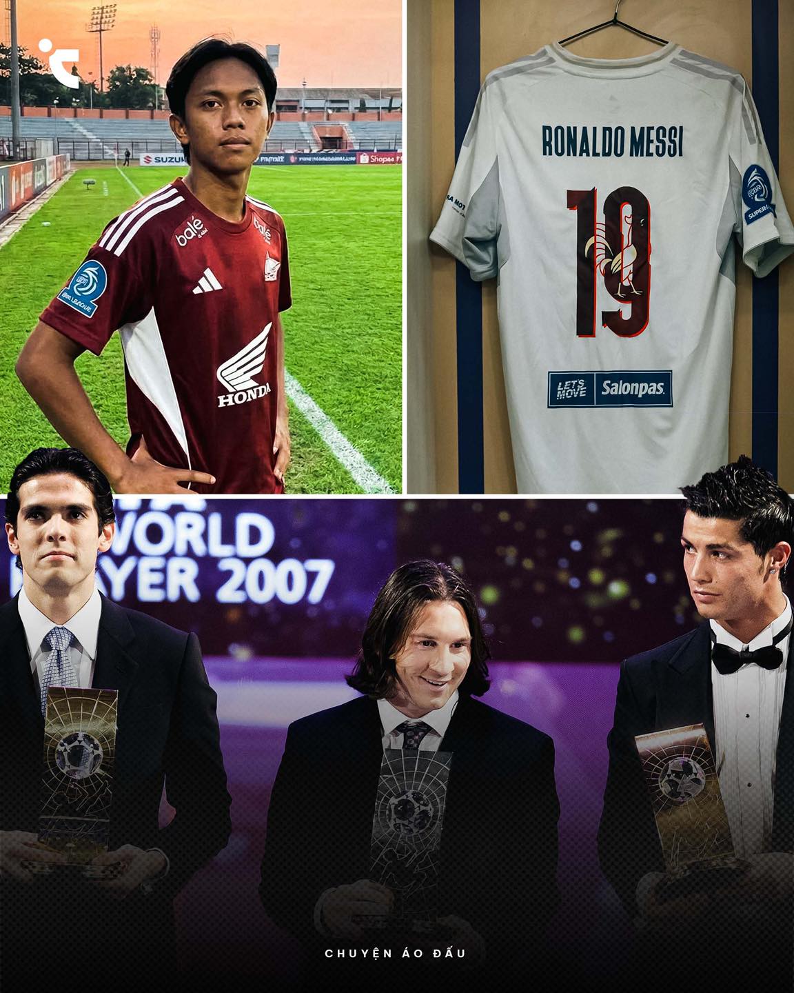 Tin được không: Kaka Ronaldo Messi gây bão tại giải bóng đá Indonesia