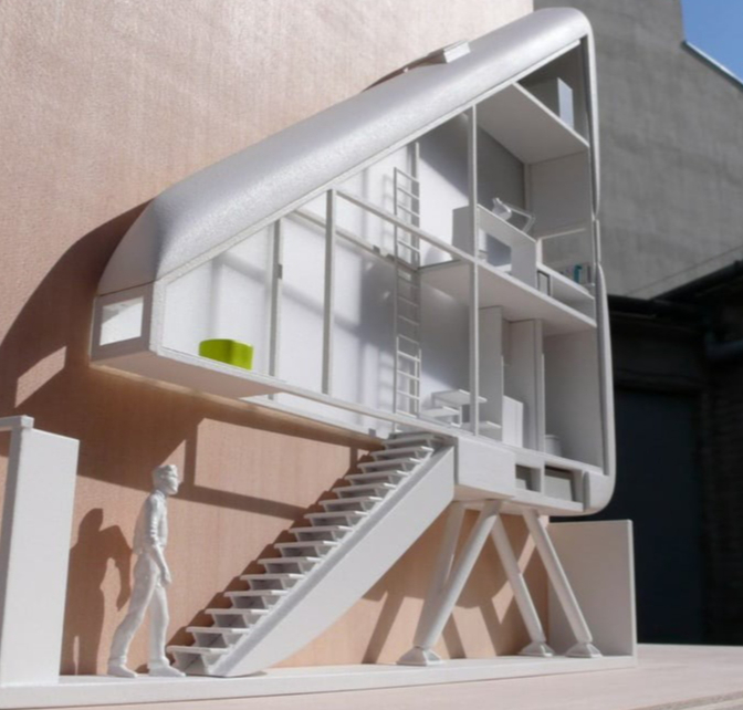 Cận cảnh căn nhà mỏng nhất thế giới, ngồi bên trong không thể duỗi chân