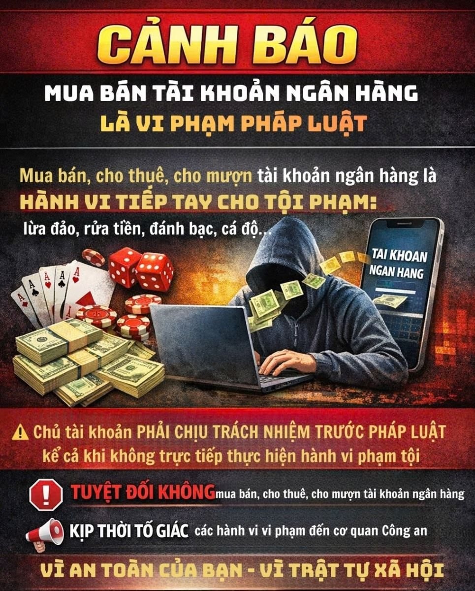 Công an phát cảnh báo đến người dân có tài khoản ngân hàng